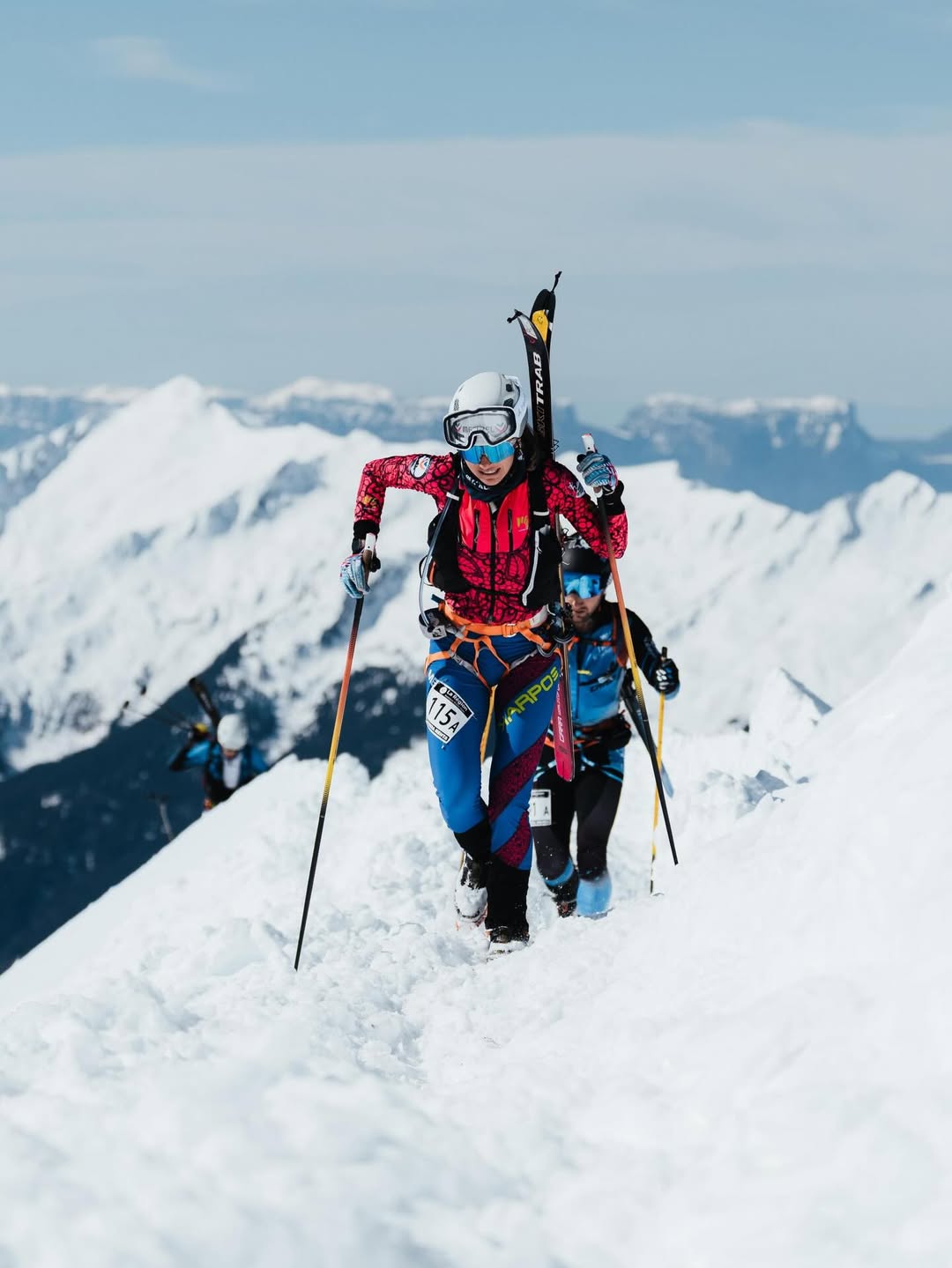 Sonia Brussoz en compétition à la Pierra Menta
